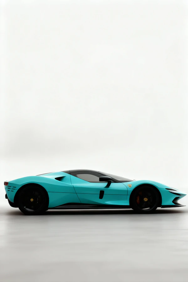 Turquoise Sports Car