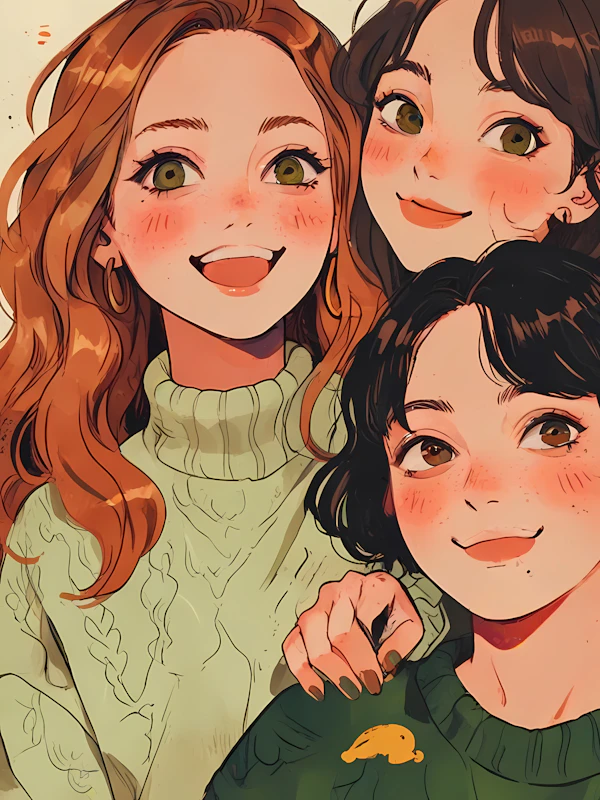 Animated Characters Group Portrait