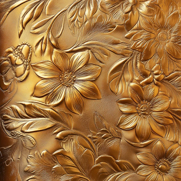 Golden Floral Embossing