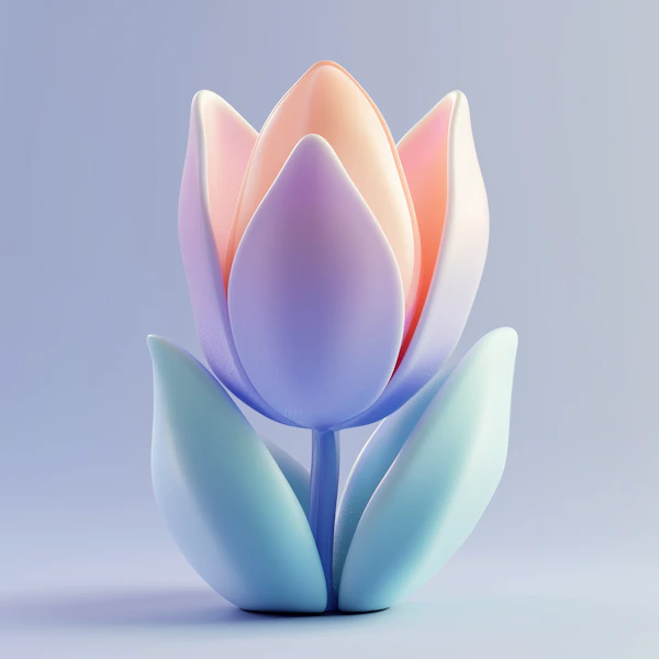 Stylized 3D Tulip