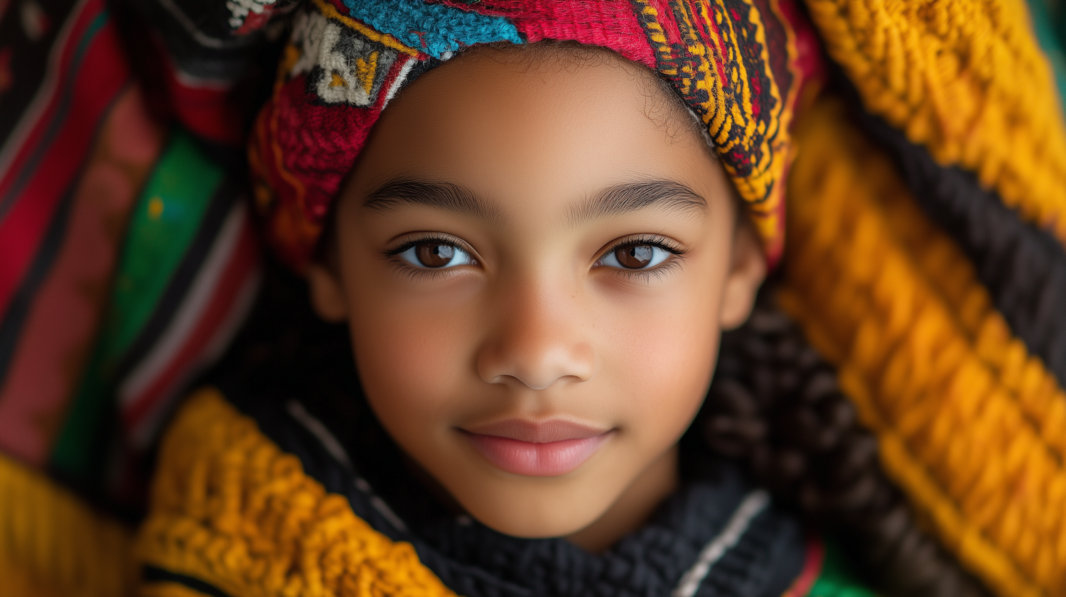 Portrait of a Child with Headscarf