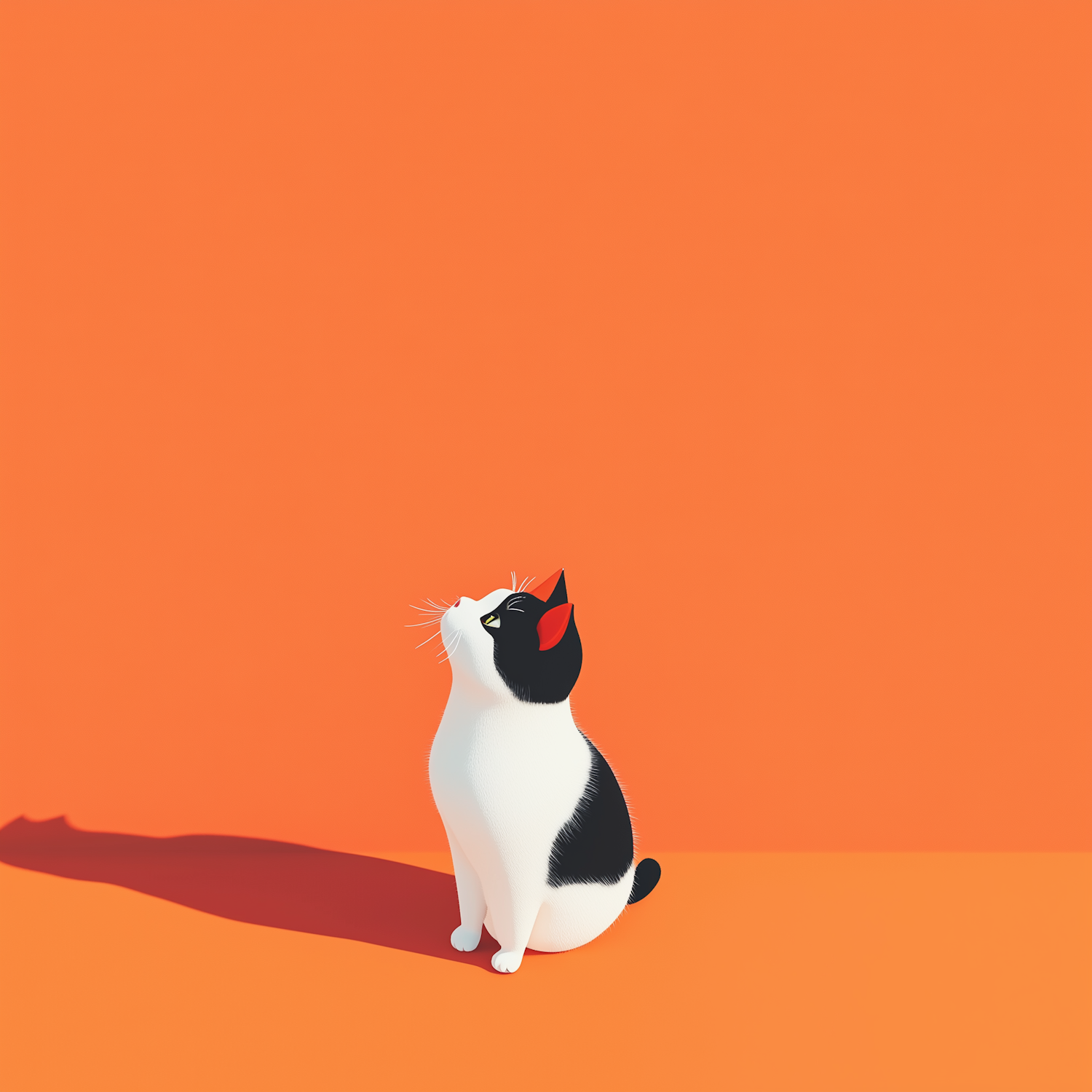 Black and White Cat Illustration