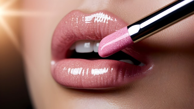 Glossy Pink Lips