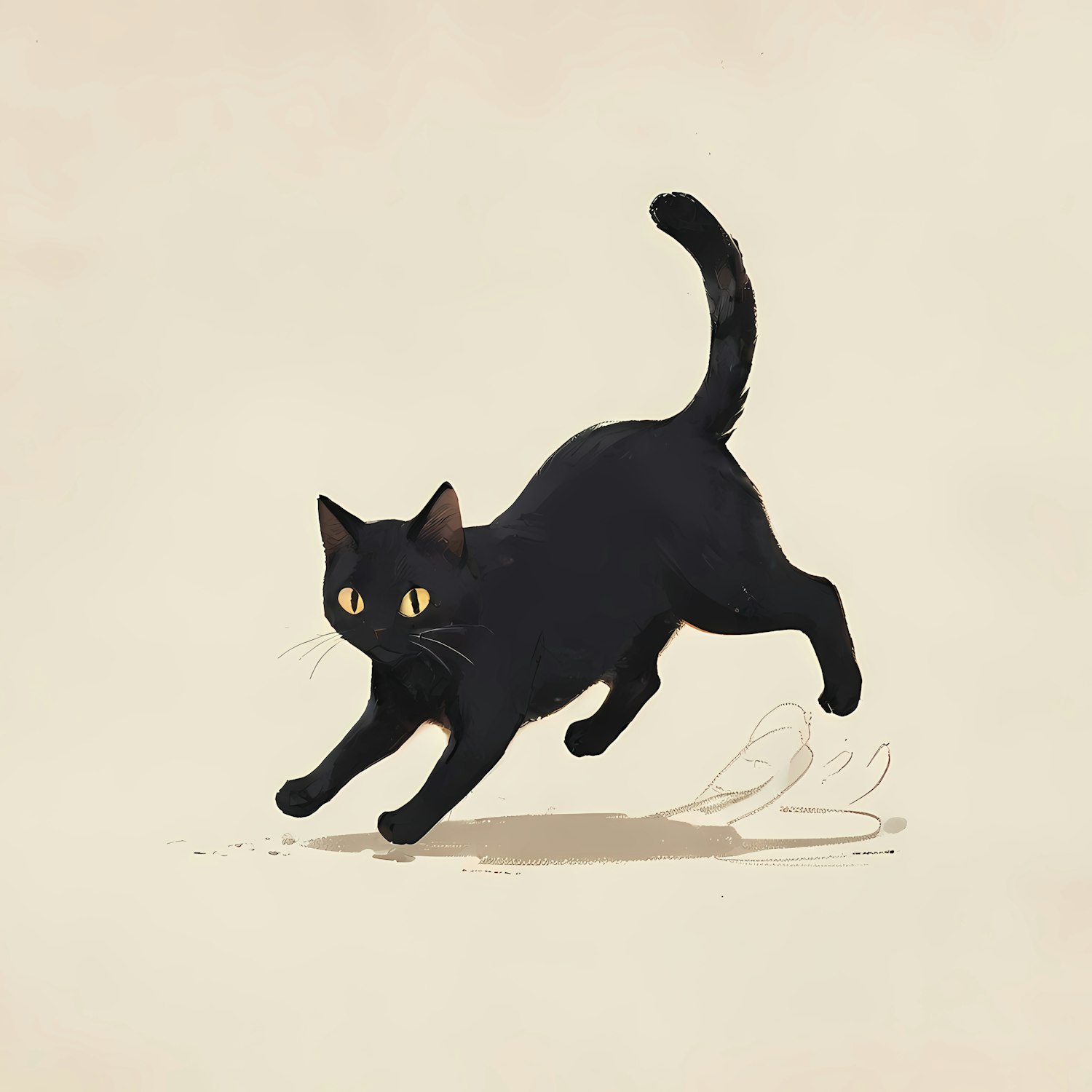 Dynamic Black Cat