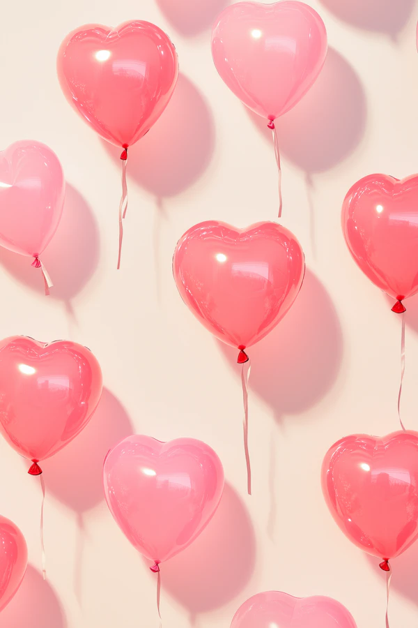 Pink Heart Balloons