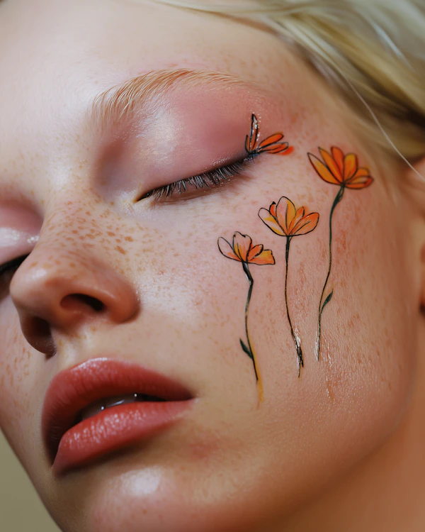 Artistic Floral Makeup