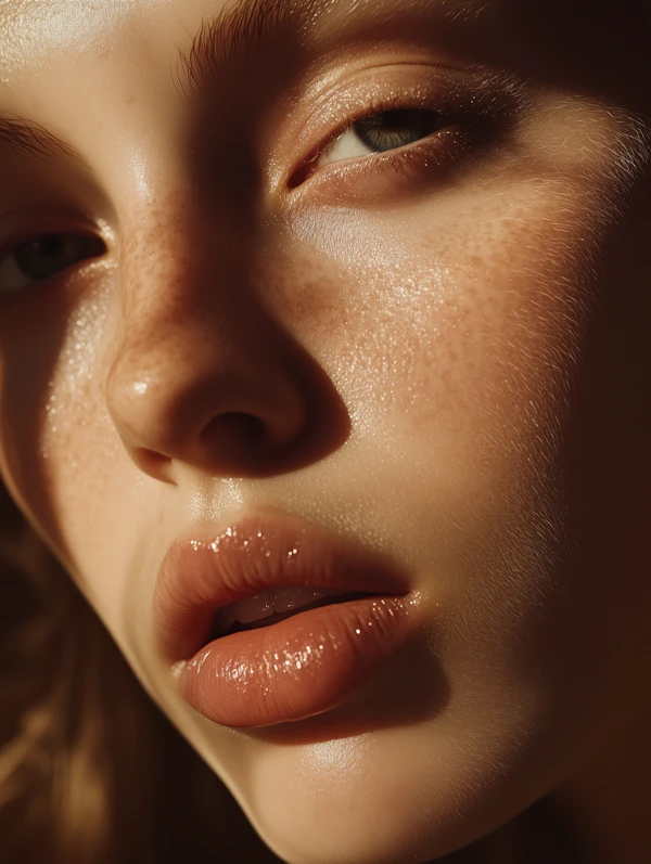 Radiant Freckled Woman