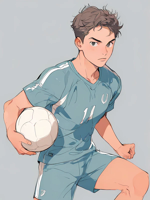 Young Soccer Player Art