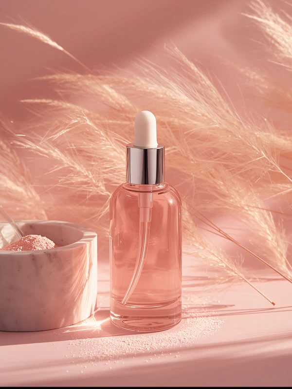 Pink Dropper Bottle Scene