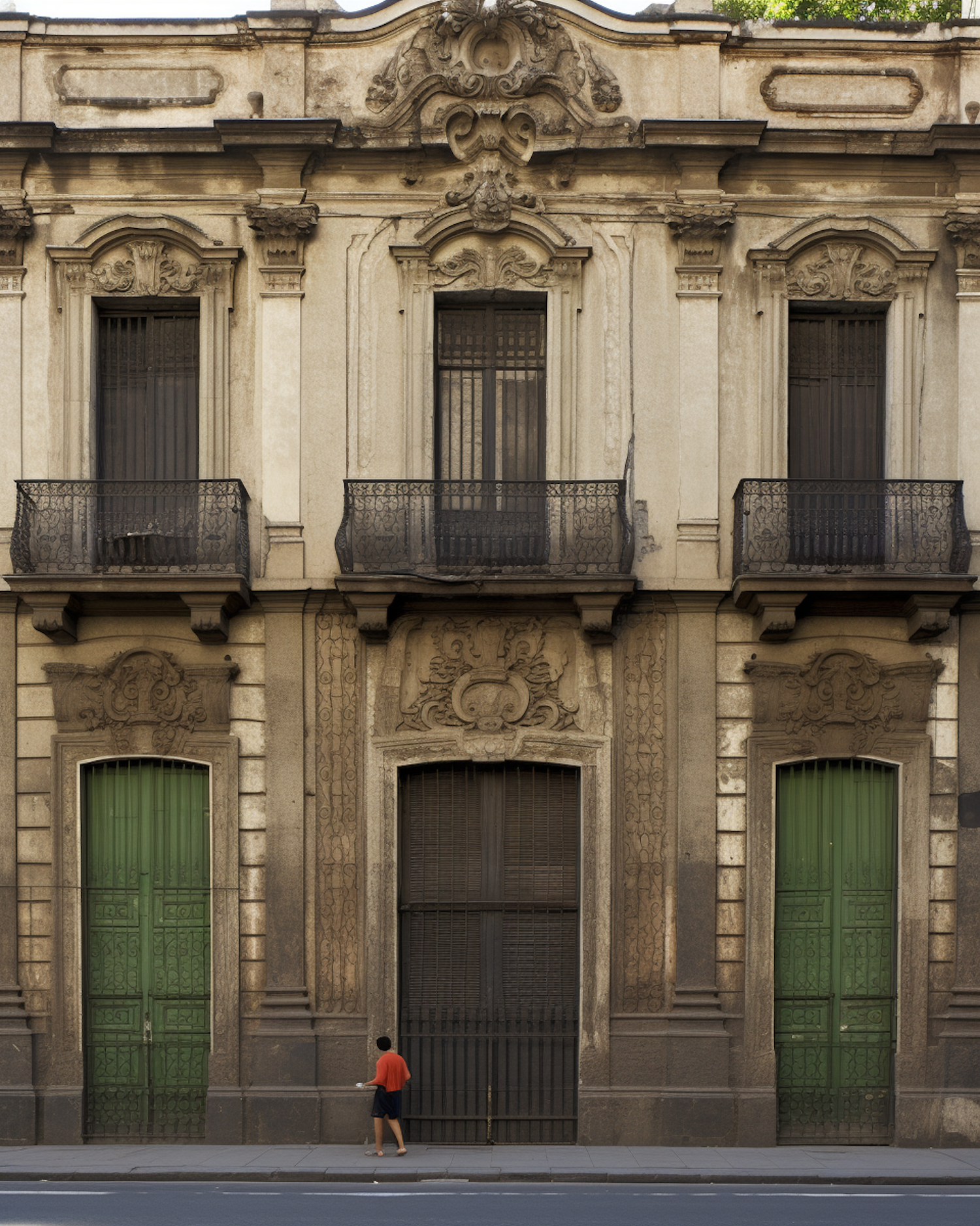 Elegance and Era: Human Amidst Historical Facade