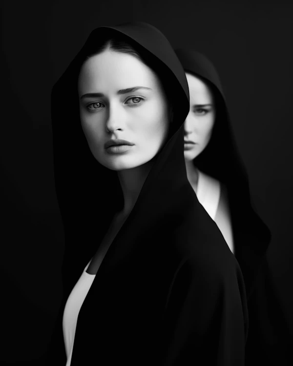 Monochromatic Hooded Women