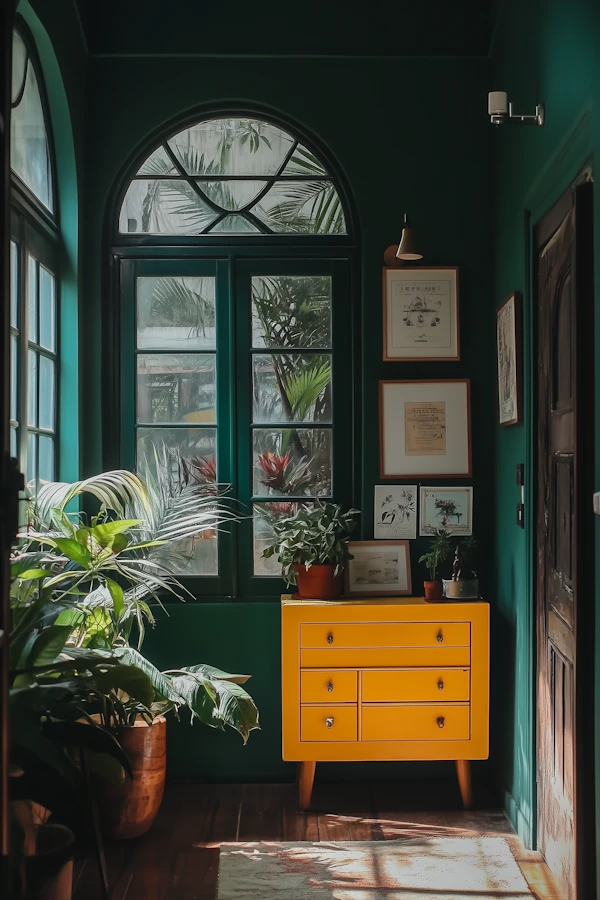 Eclectic Green Interior