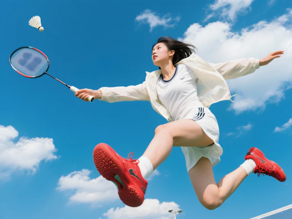 Dynamic Badminton Leap