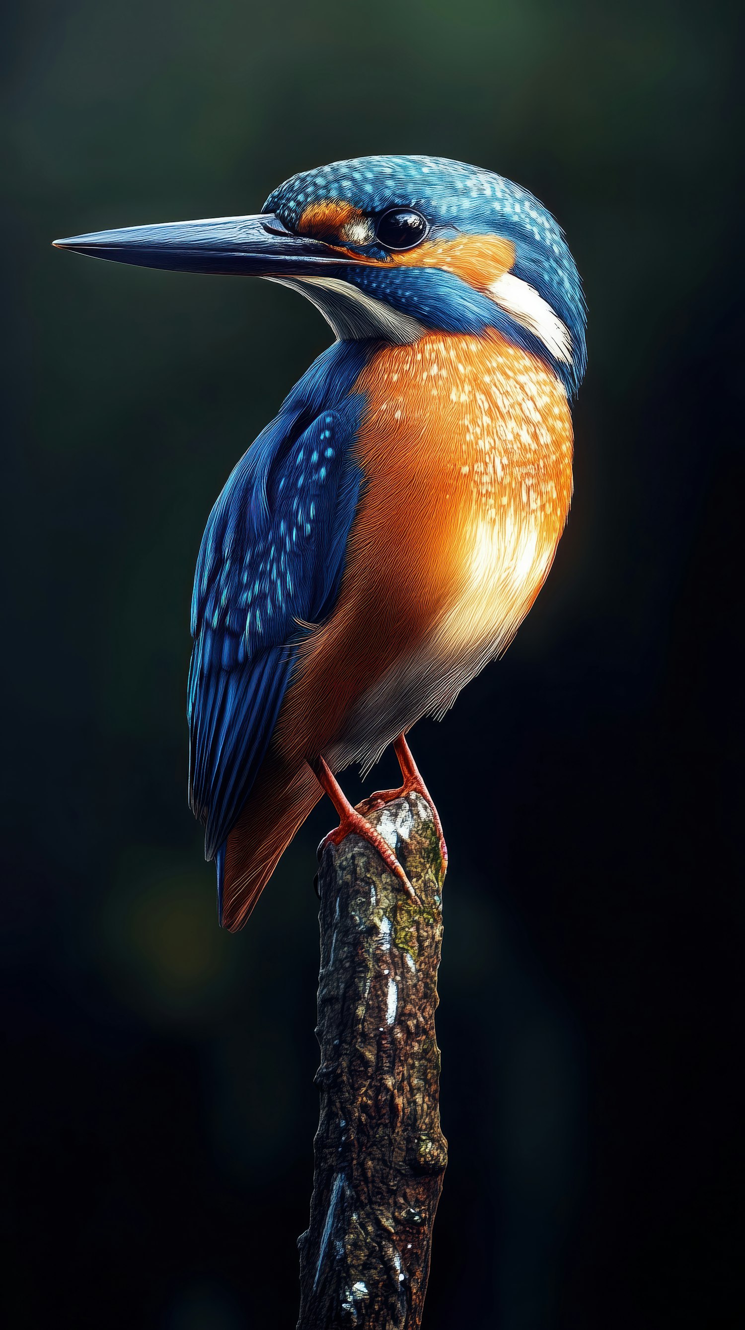 Vibrant Kingfisher on Branch