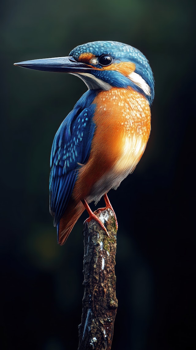 Vibrant Kingfisher on Branch