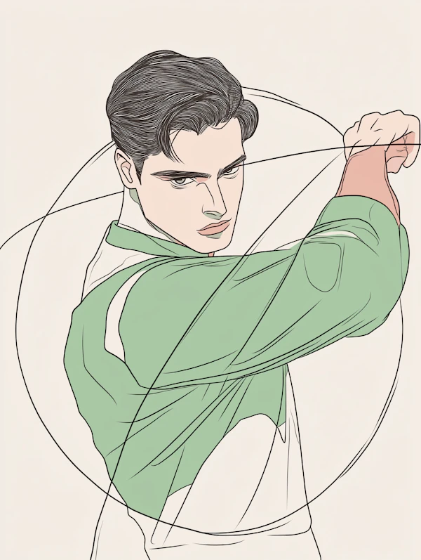 Stylized Illustration of a Confident Person