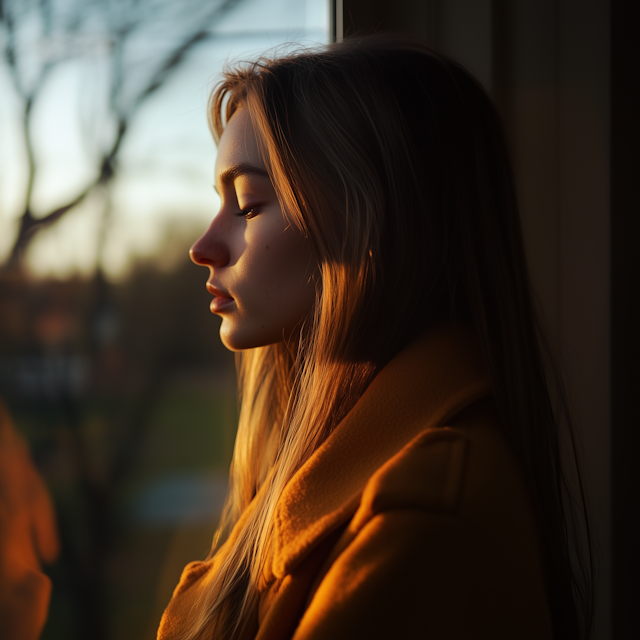 Golden Sunlit Profile