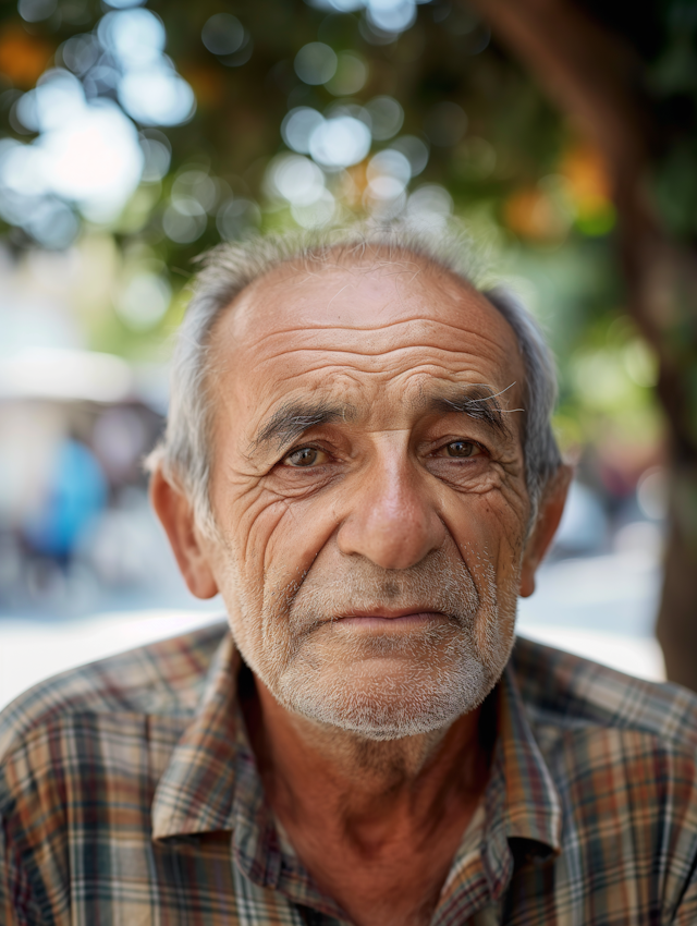 Thoughtful Elderly Man Portrait