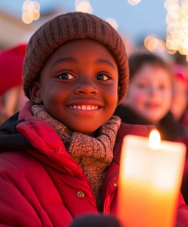 Joyful Child with Candle