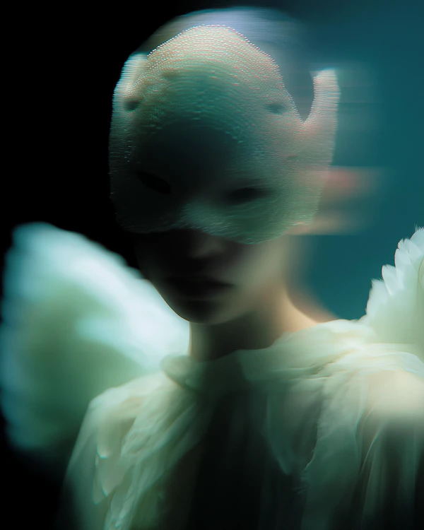 Surreal Masked Figure