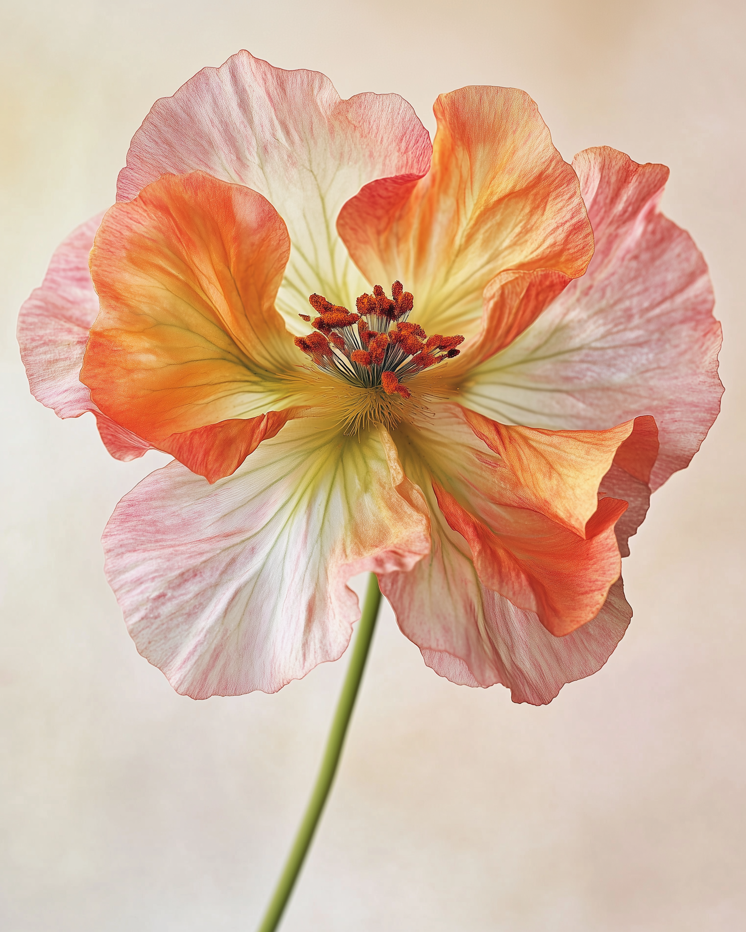 Close-up of a Flower with Translucent Petals