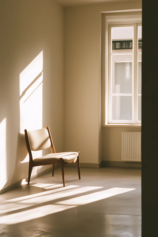 Minimalist Interior with Chair and Window