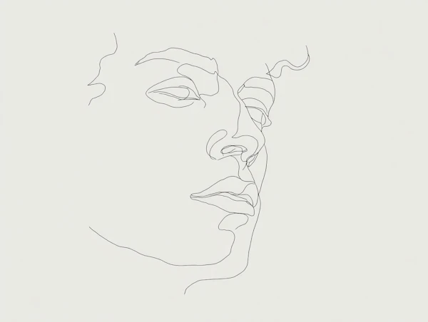 Abstract Line Art Portrait