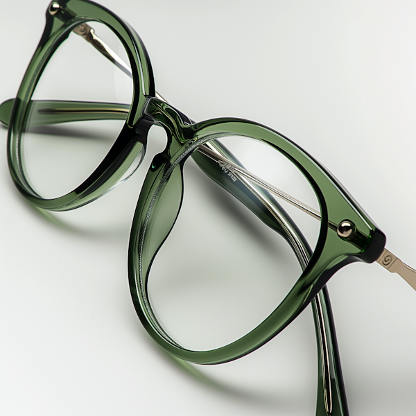 Translucent Green Eyeglasses