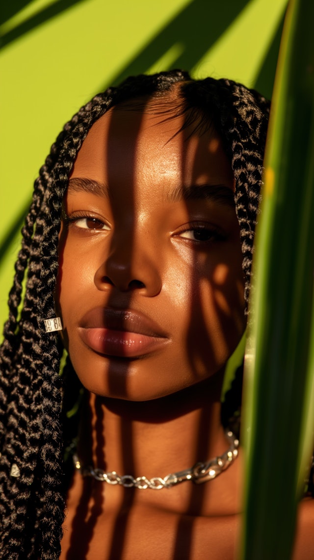 Serene Woman with Chiaroscuro Lighting