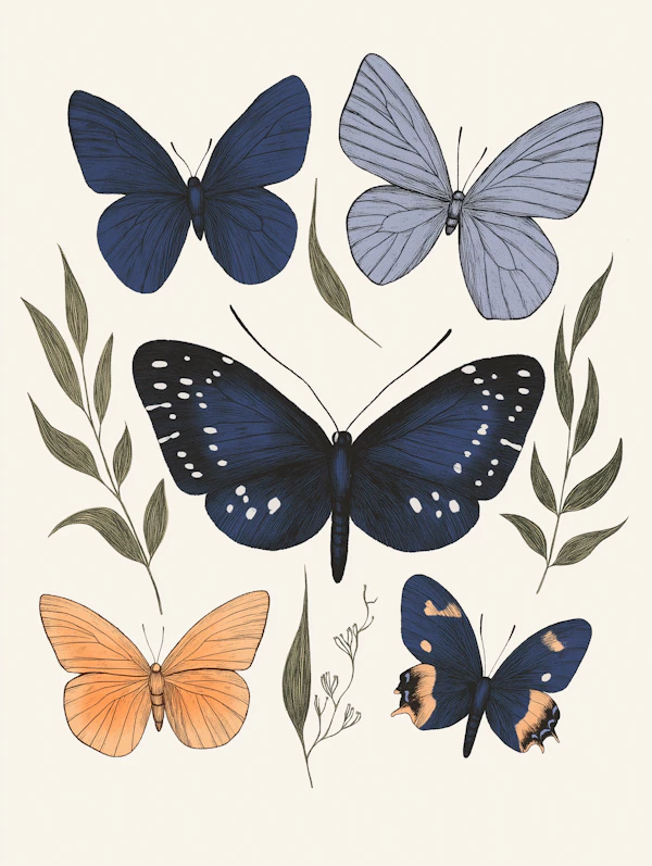 Butterflies and Foliage