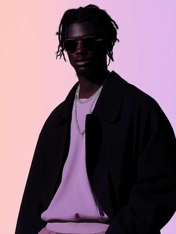 Stylish Portrait with Gradient Background