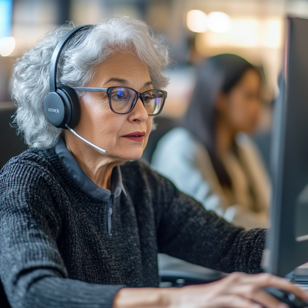 Elderly Professional Woman at Work