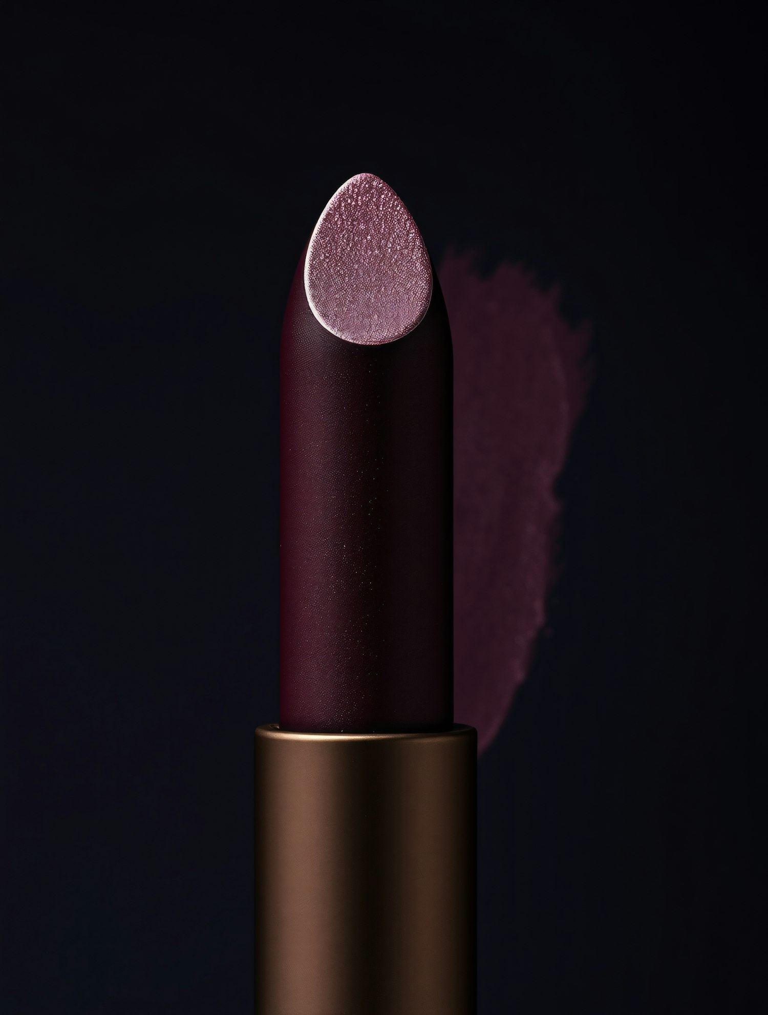 Burgundy Lipstick Close-Up