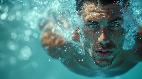 Man Submerged in Water