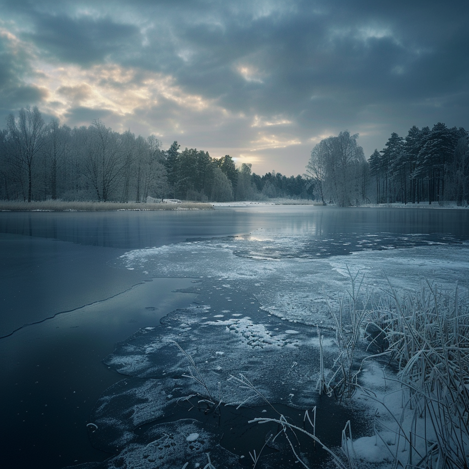 Serene Winter Lake