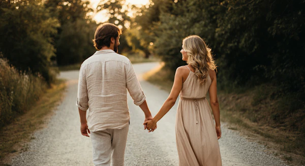 Couple Walking in Nature
