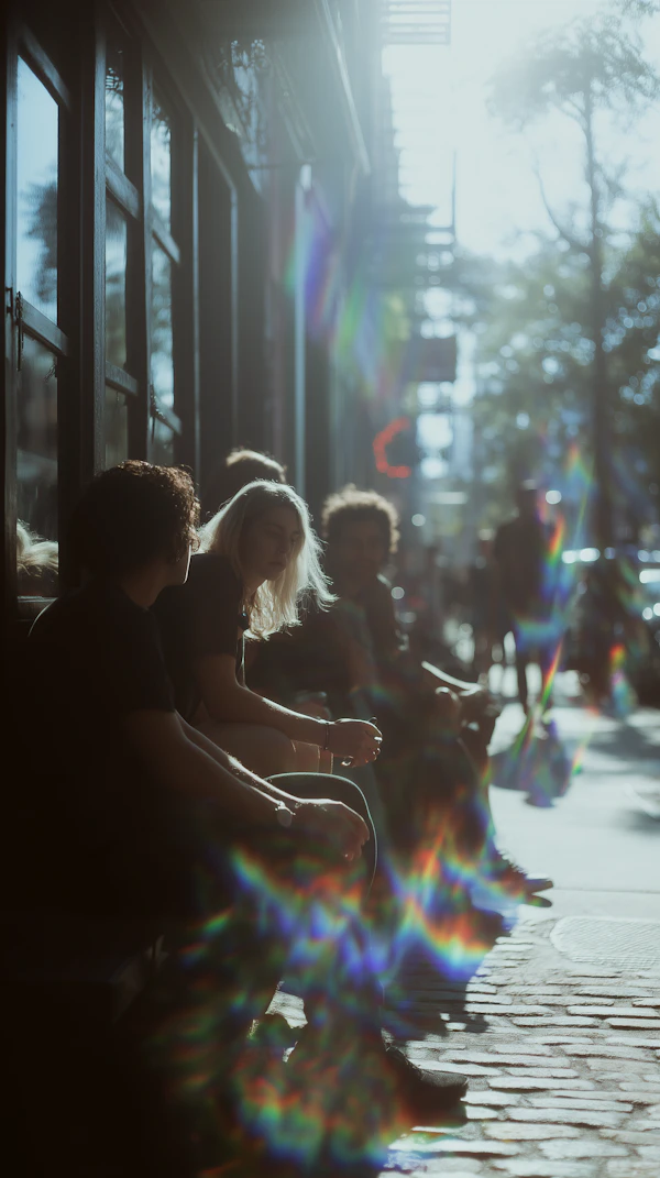 Sunlit Street Scene