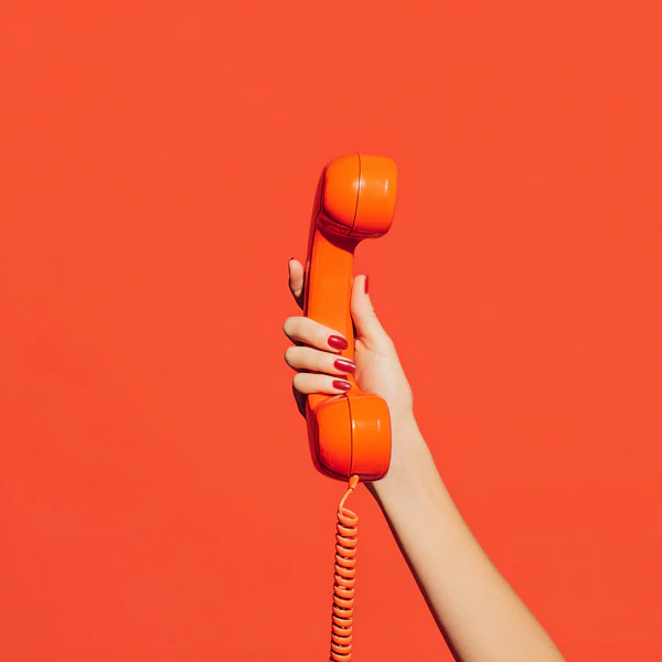 Orange Vintage Telephone