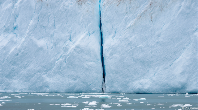 Glacier with Vertical Crack