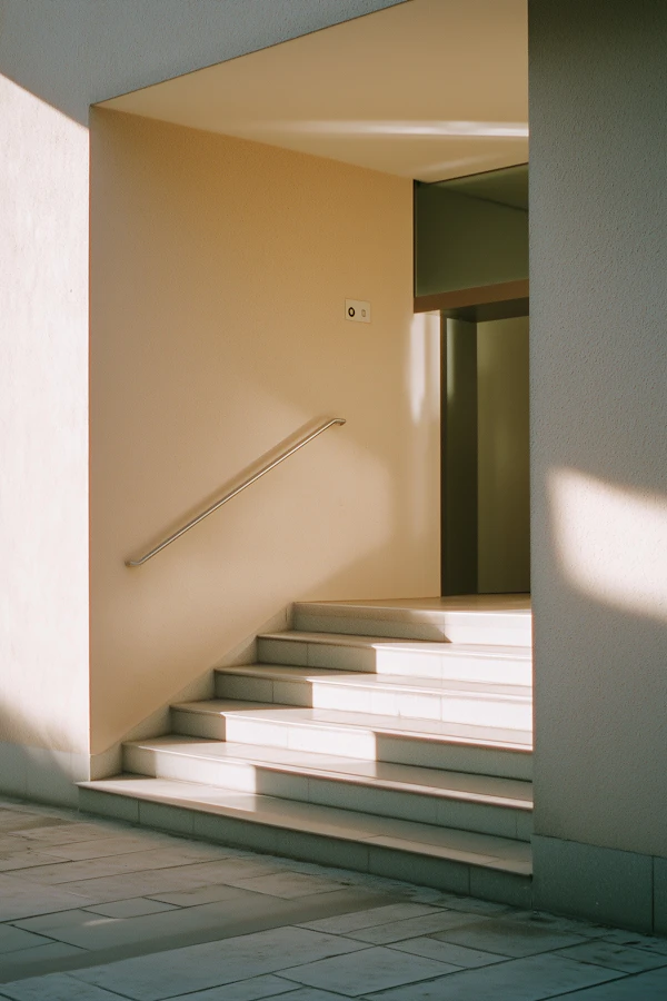 Minimalist Staircase Scene
