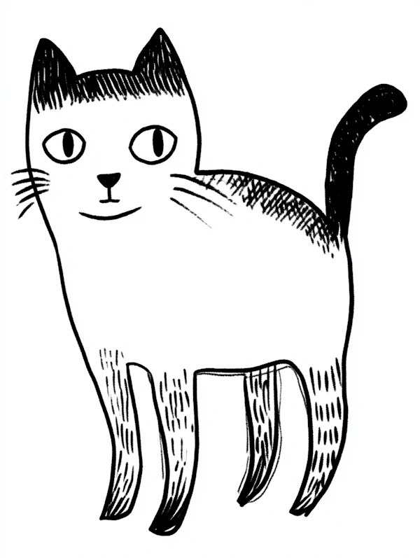 Minimalist Cat Art