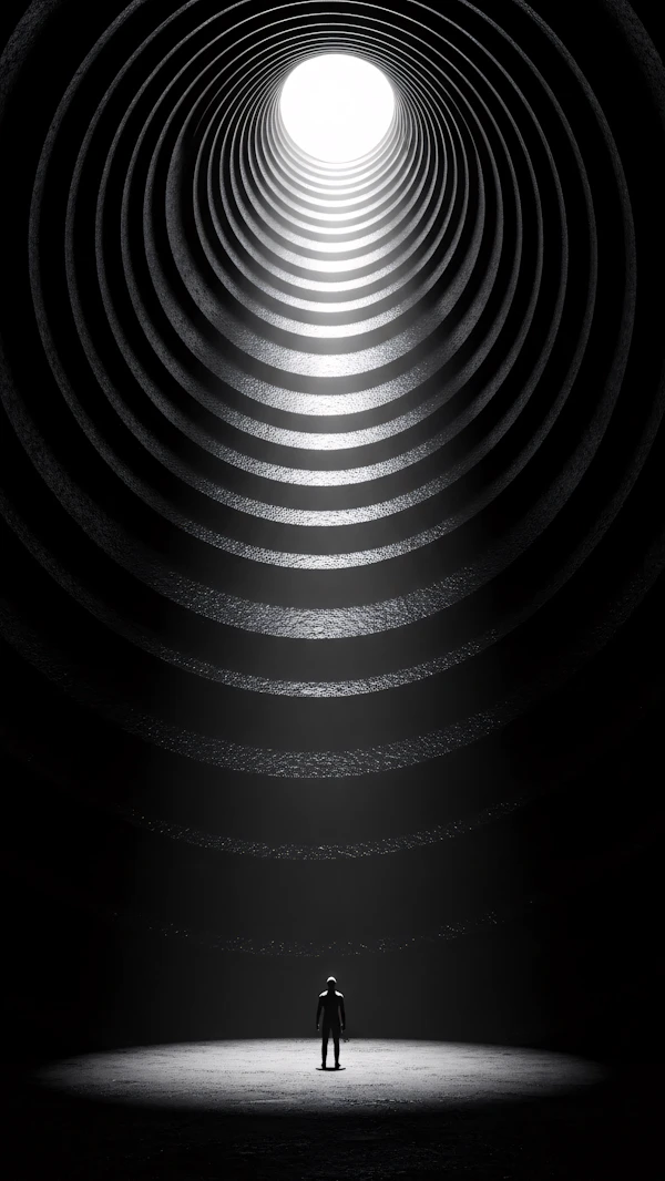 Solitary Figure in Light