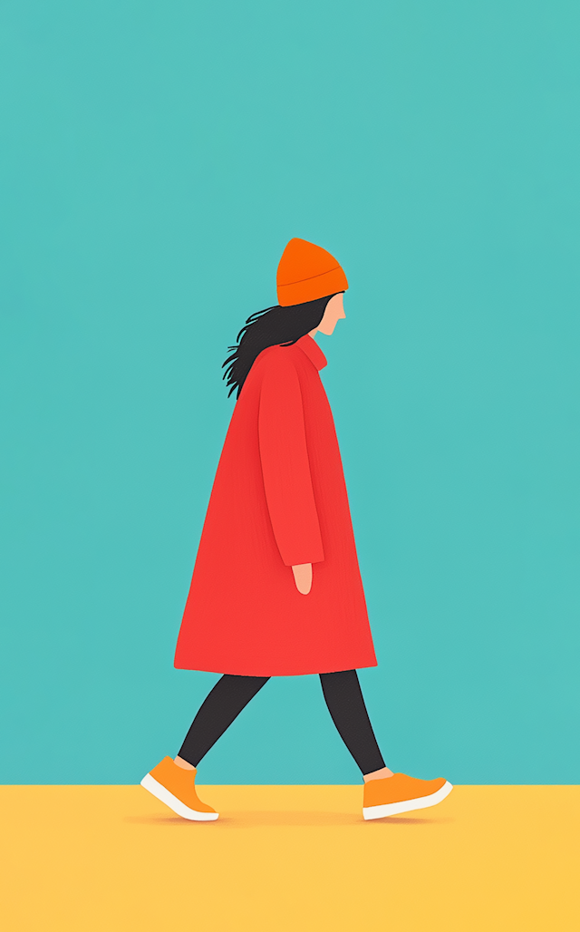 Stylized Female Figure Illustration