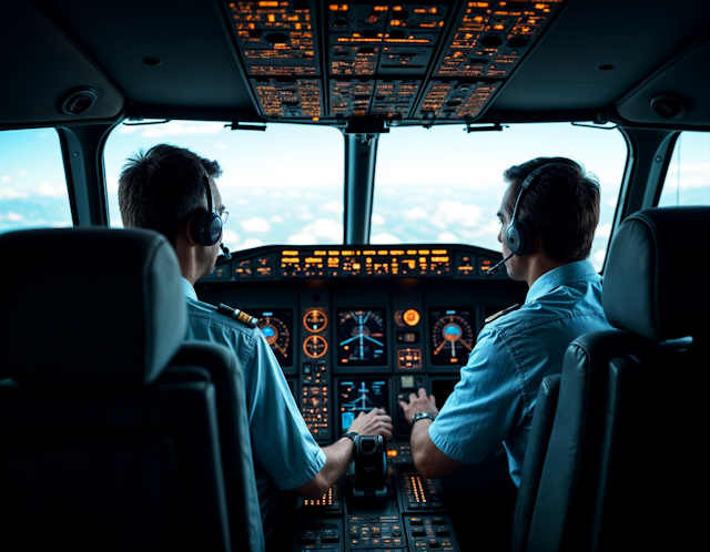 Pilots in Cockpit