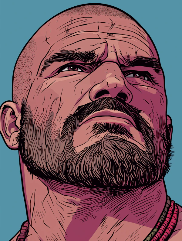 Bold Bald Man Portrait