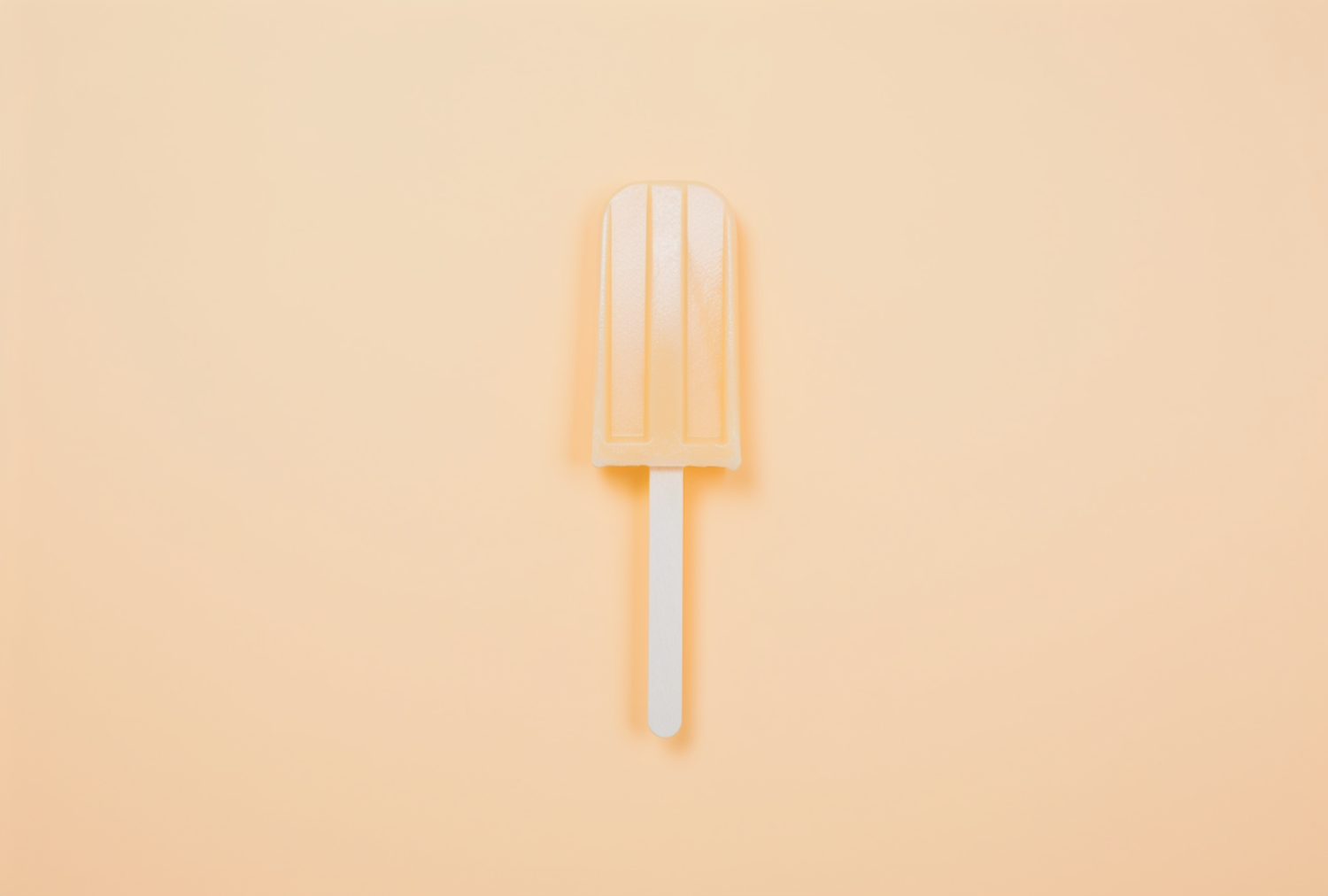 Minimalist Cream Popsicle on Peachy-Orange