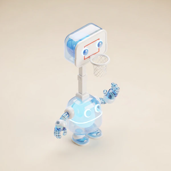 Robot with Basketball Hoop