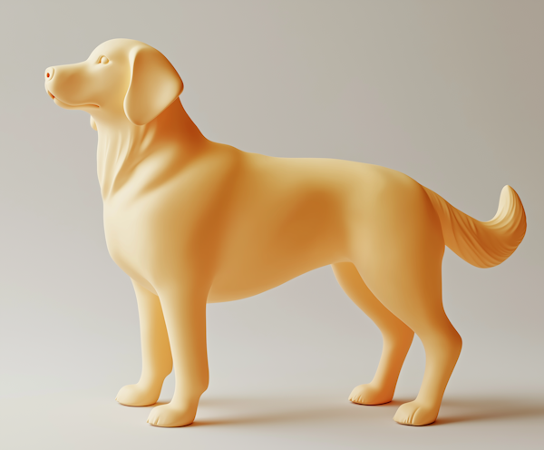 3D Modeled Labrador Sculpture