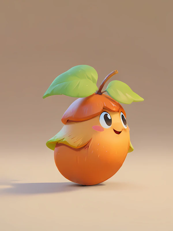 Cheerful Orange Character