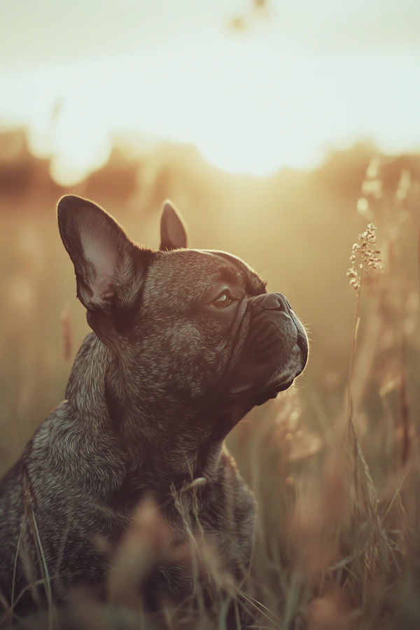 French Bulldog in Sunset Field